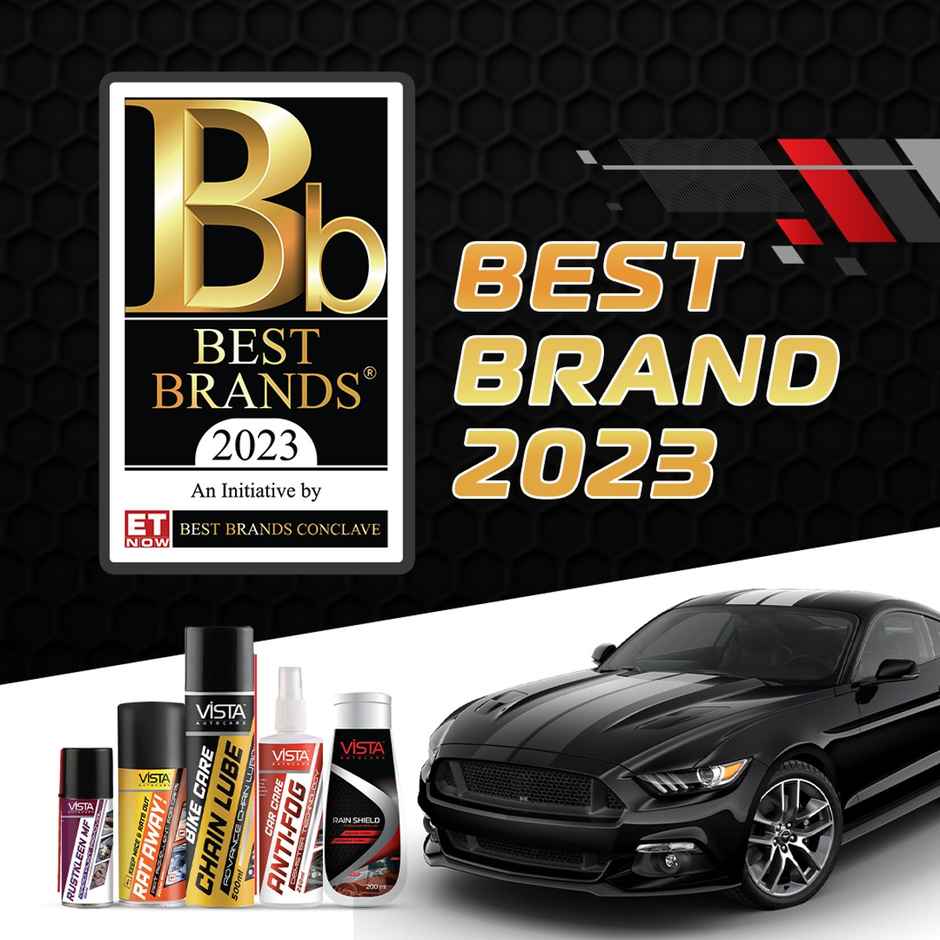 Vista Auto Care Black Glossy Spray Paint Quick-Drying | Multi-Surface for Metal