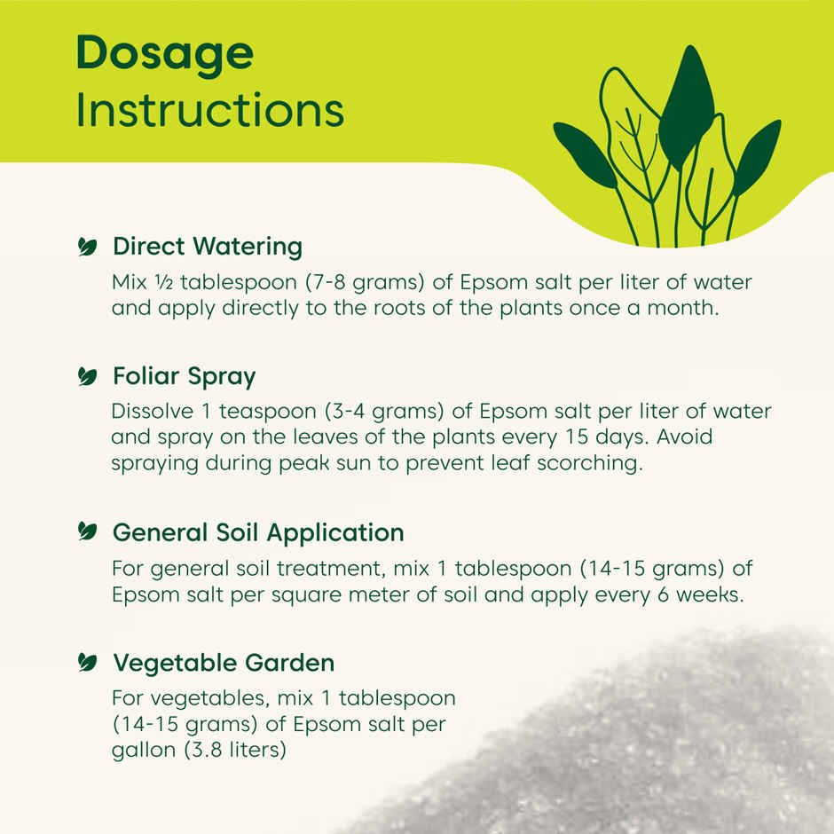 Kyari Epsom Salt for Plant Growth I Magnesium Sulphate