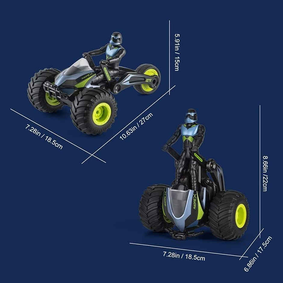 Toyshine Rc Rechargeable Atv With 360 Degree Rotation | Dual Modes | Light & Music for 5+ Years Old