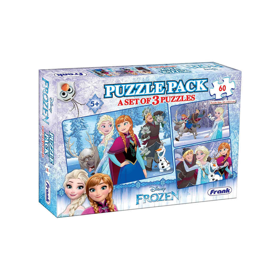 Hamleys Frank Disney'S Frozen Puzzle Pack ( A Set Of 3 Puzzles - 60 Pcs Each) For Kids Age 3Y+