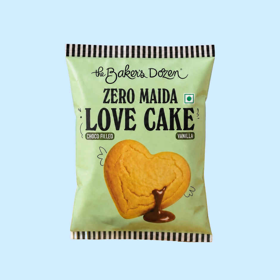 The Baker's Dozen Love Cake Vanilla | Eggless | Choco Filled | Heart Cake | Small Cake