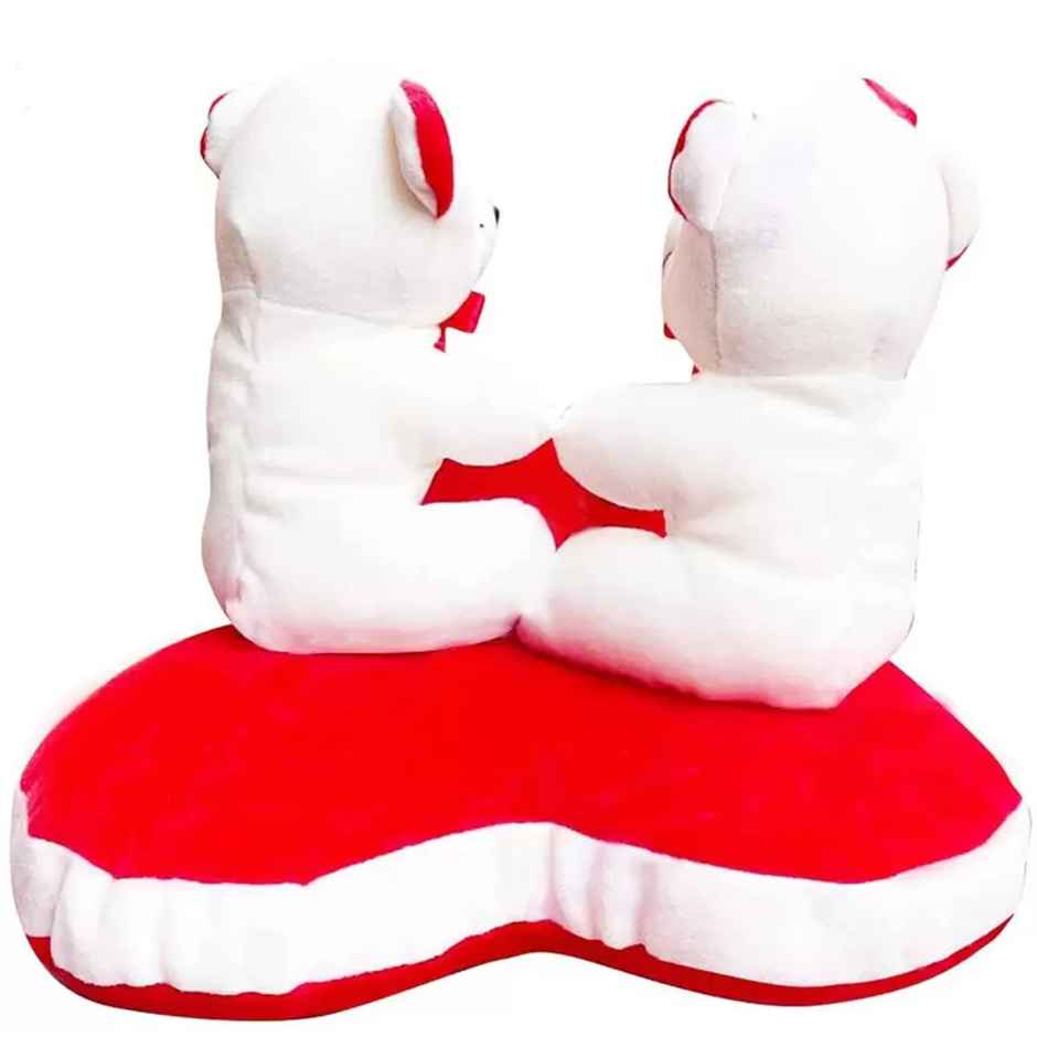 Dearjoy Teddy Couple Sitting On A Heart | 30 cm
