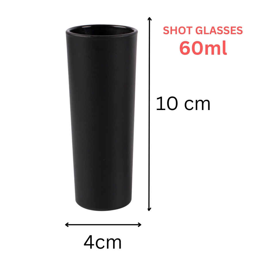 Black Tequila Shot Glasses | Set of 2 | Bar Box