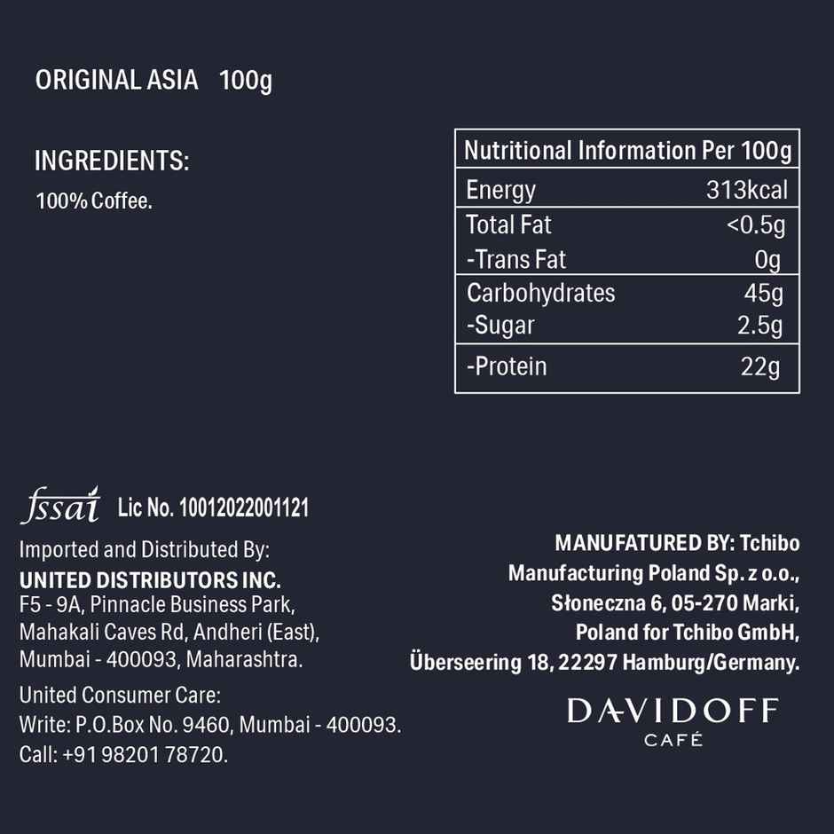 Davidoff Asia Instant Coffee | 9/12 Intensity