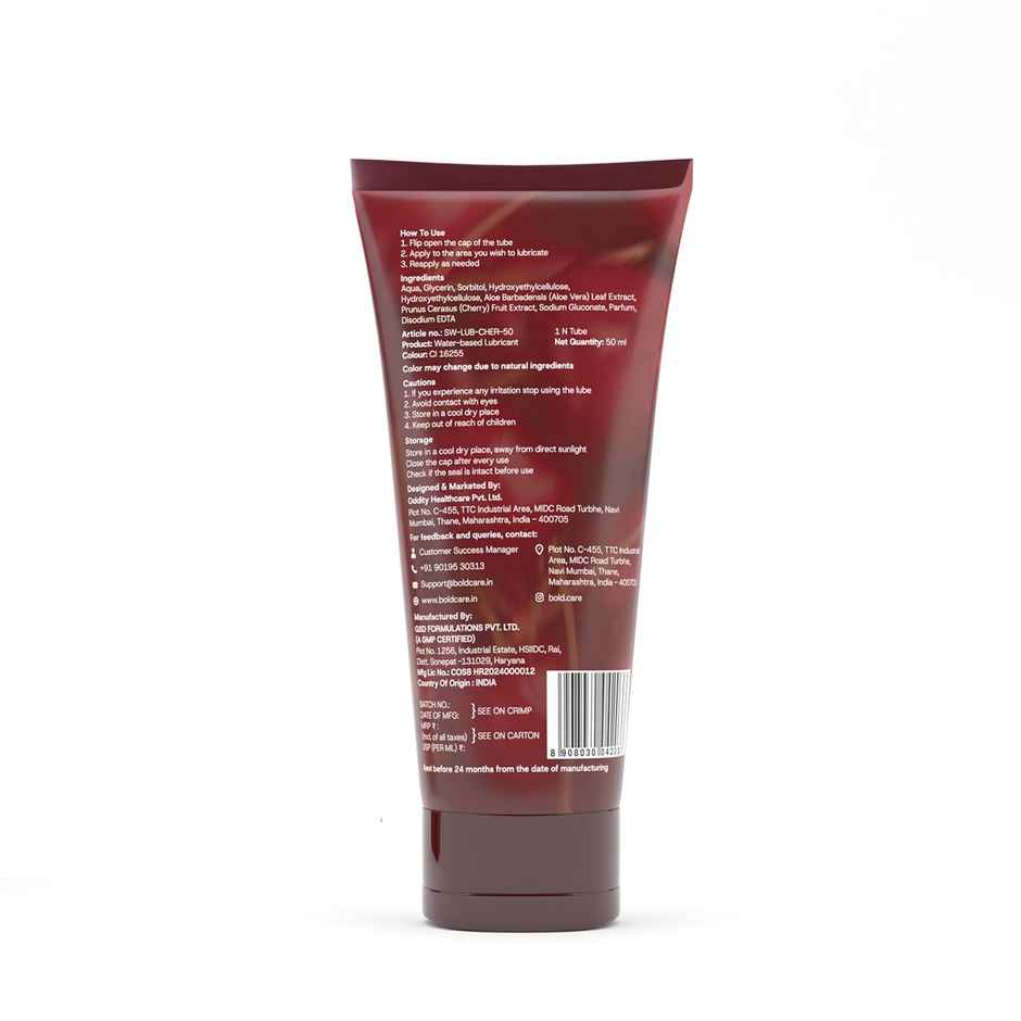 Bold Care Vibe Cherry Water-Based Lubricant