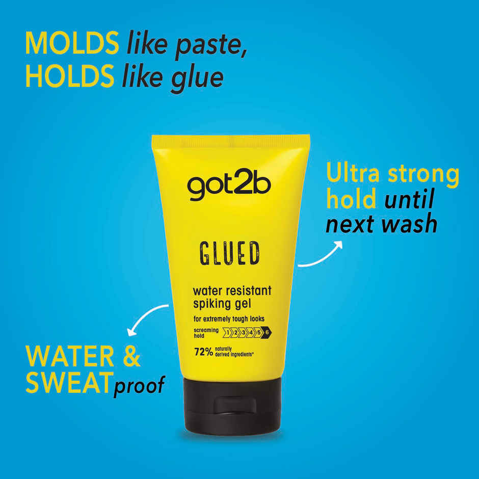 Got2b Glued Water Resistant Spiking Gel With Ultra Strong Hold For Upto 72Hrs