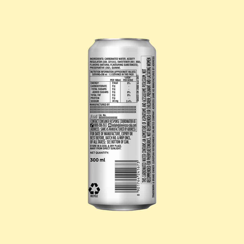 Schweppes Zero Sugar Tonic Water | Premium Mixer | Zero Sugar Tonic Water | The Coca-Cola Company