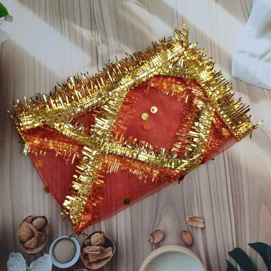 Gullak Mata Ki Chunri - Red | 12 x 24 inch