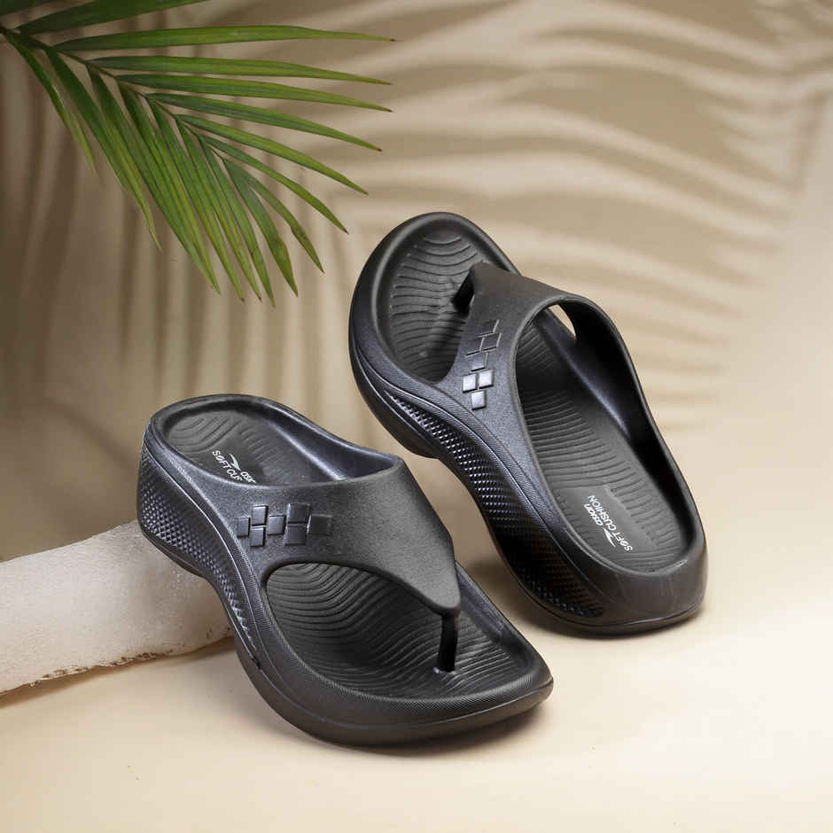 Asian Safari-01 Men Slippers Black (Size-10)