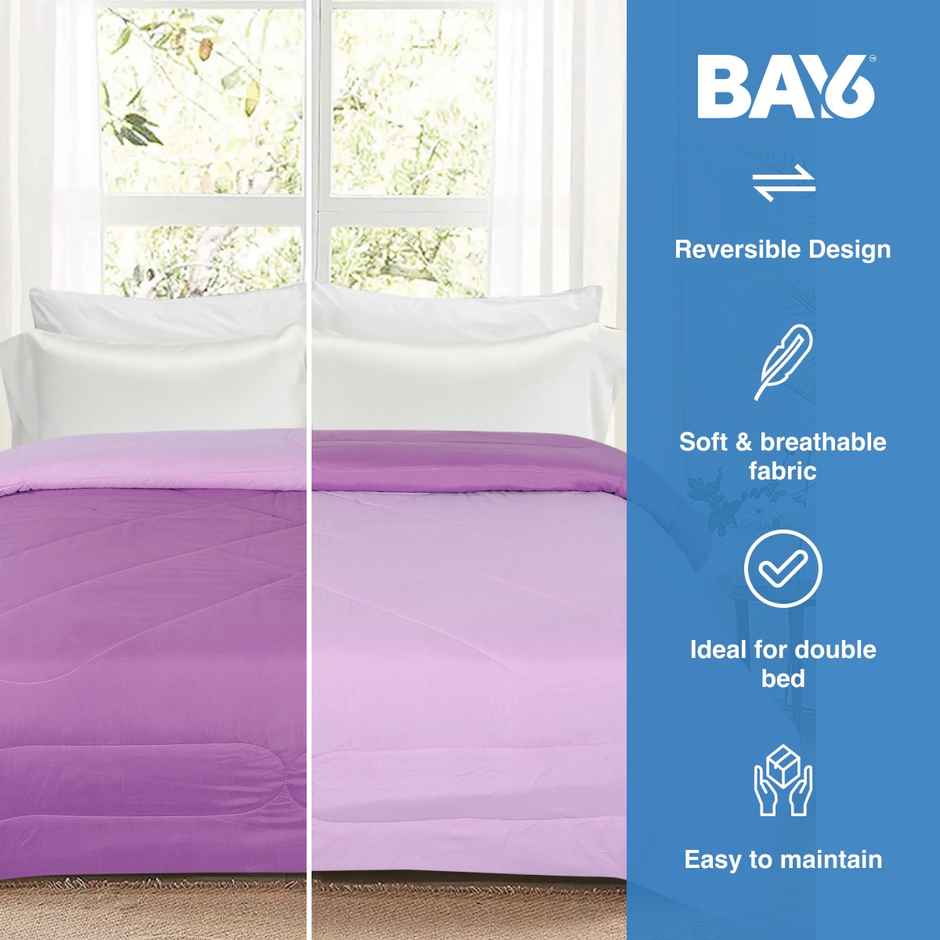 BAY6 Double Bed Reversible Comforter - Lavender| 220 x 240 cm