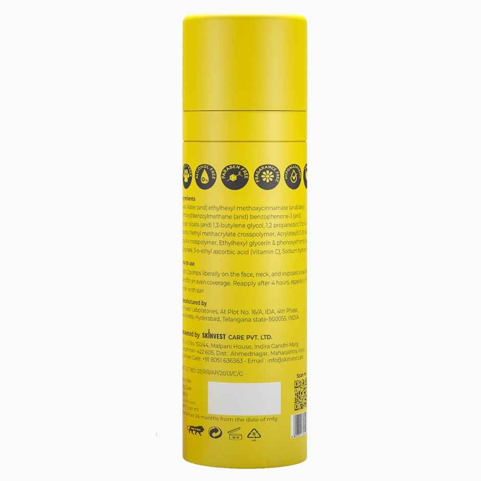 Skinvest Sunny Side Up Ultra Lightweight SPF 50+ Pa ++++ Sunscreen | Protects From Sun Damage