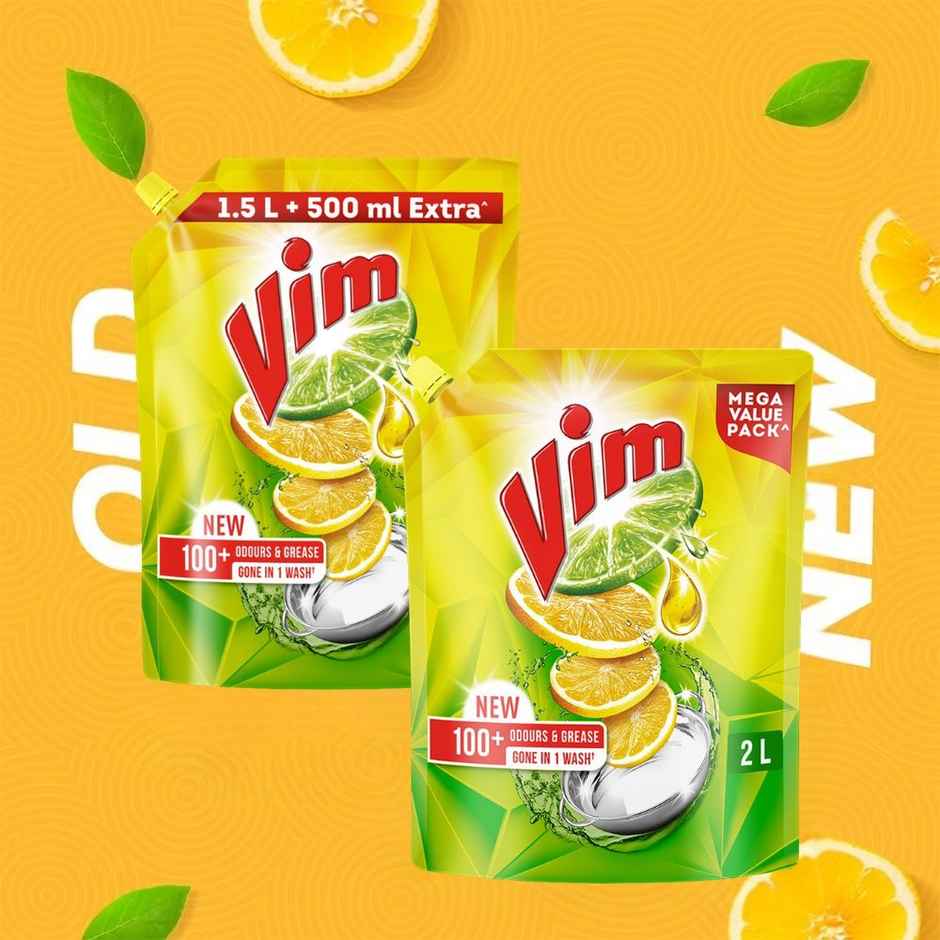 Vim Lemon Dishwash Liquid Gel Refill Pouch