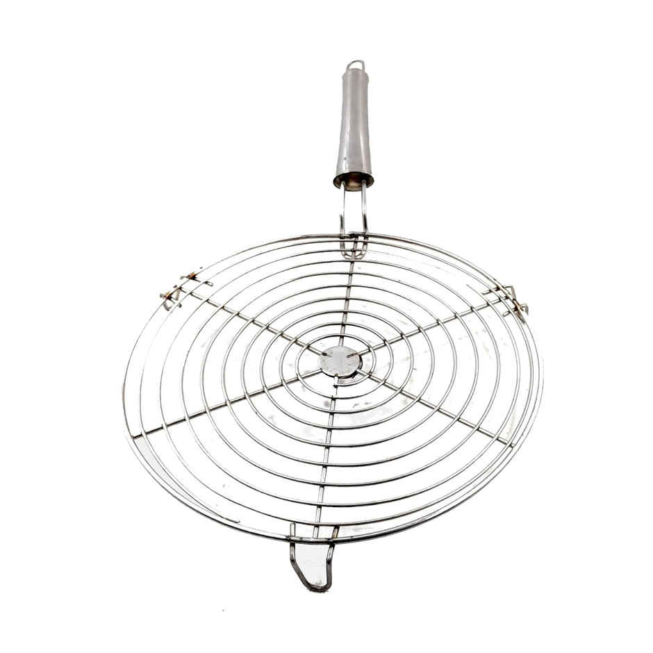 Petals Stainless Steel Barbeque/Pizza/Roti/Grill/Papad Roaster Jali