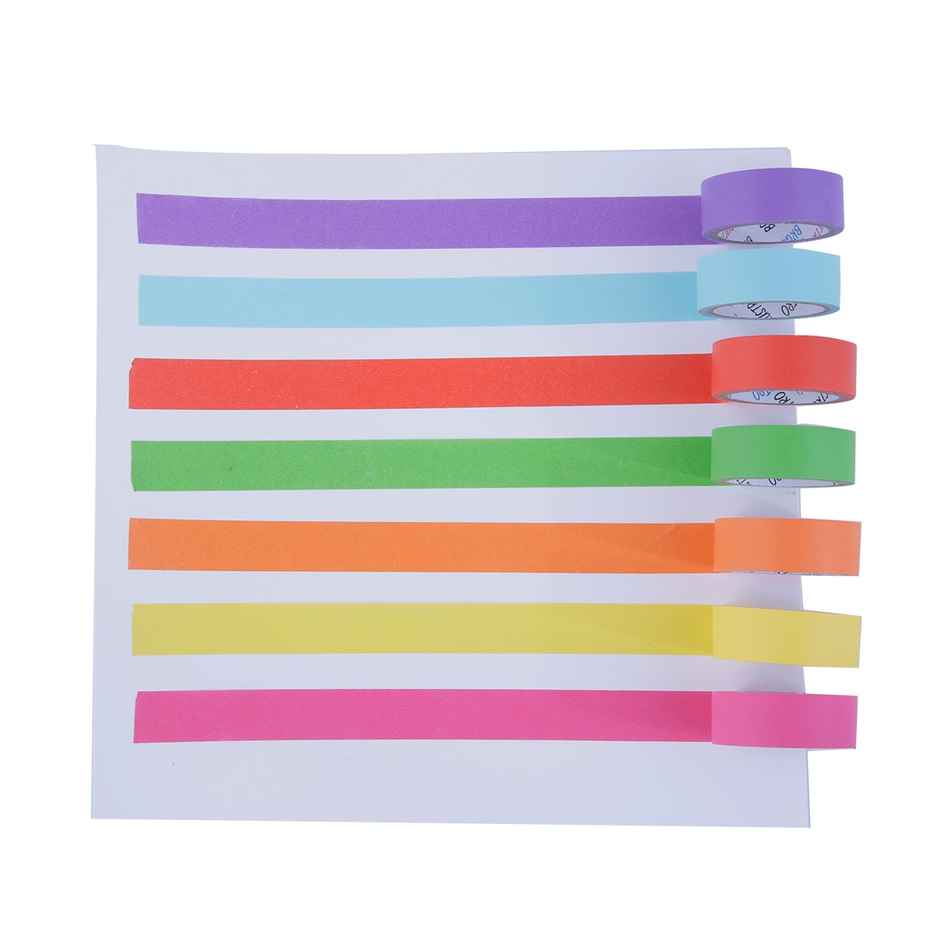 Brustro Neon Washi Tape Set Of 7 - 15Mmx5M