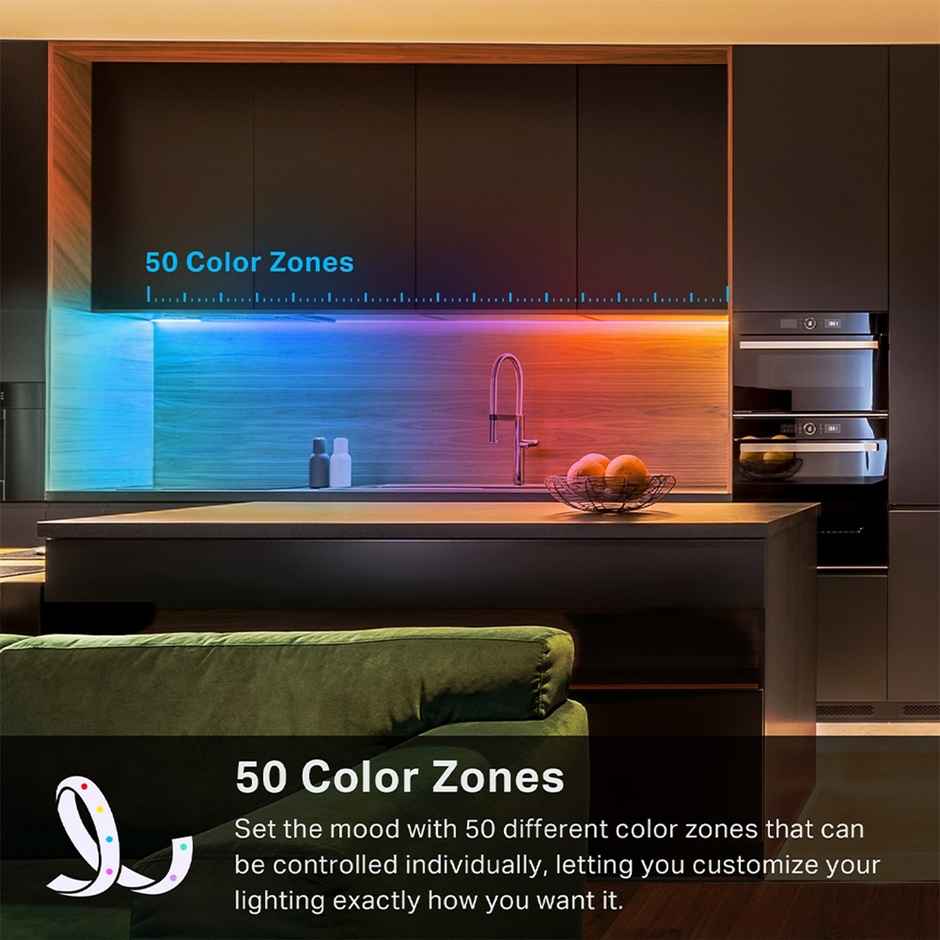 TP-Link Tapo L930-5 Smart Wi-Fi Light Strip,16.4Ft 1000 Lumens,16M Dimmable Colors, Multicolor