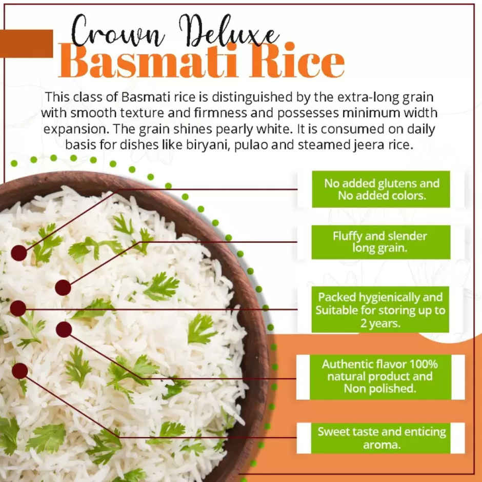 Crown Deluxe Basmati Rice (Medium Broken Rice)