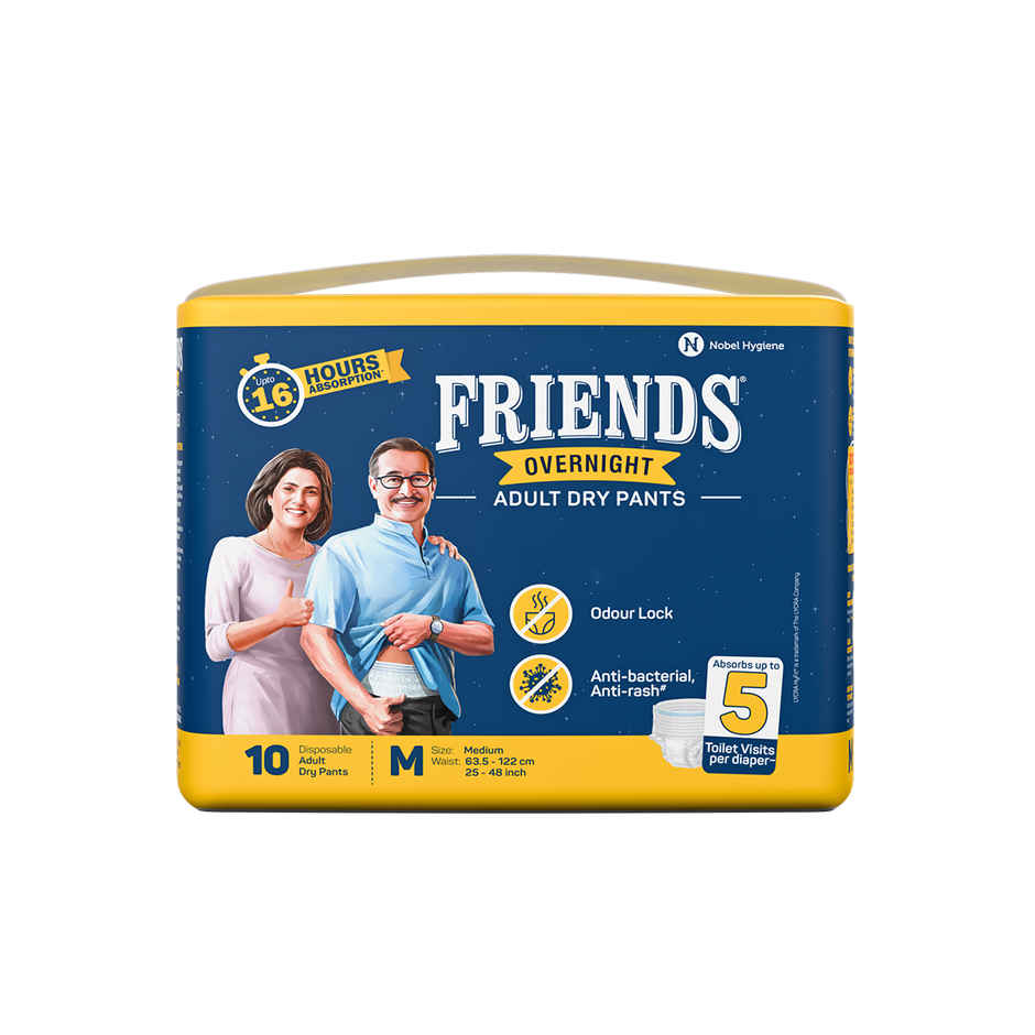 Friends Adult Diaper Pant  | M | 25-48 inch | Overnight Type