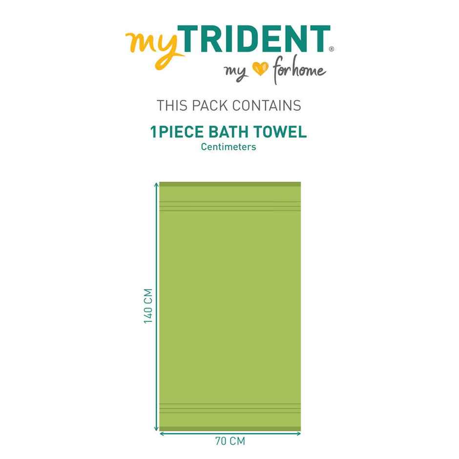 Mytrident Cotton Bath Towel | 400 GSM | Towels for Bath - Lime Green