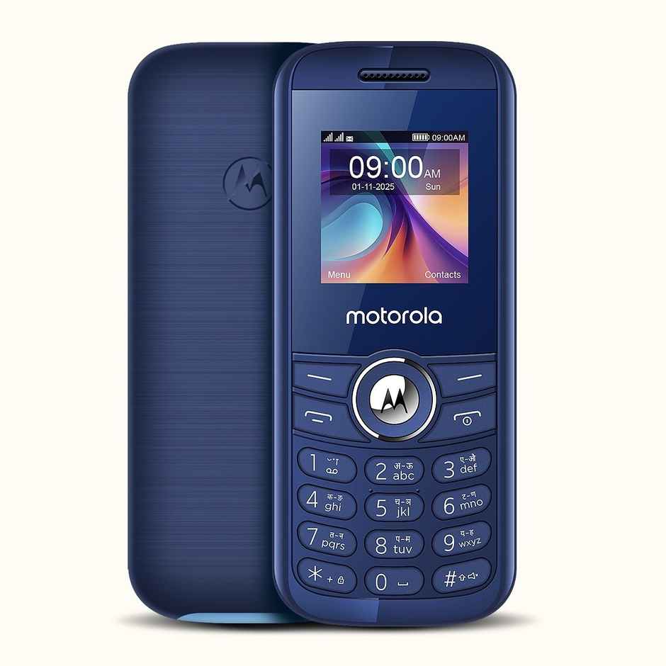 Motorola A100 Single SIM Keypad Phone | Long Lasting Battery | Loud Sound | Wireless FM |Blue
