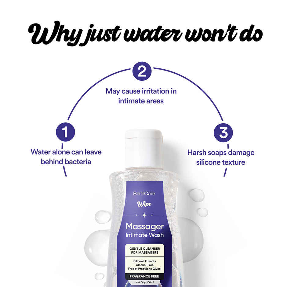 Bold Care Silicone|friendly | Anti|bacterial Massager Wash | Alcohol free