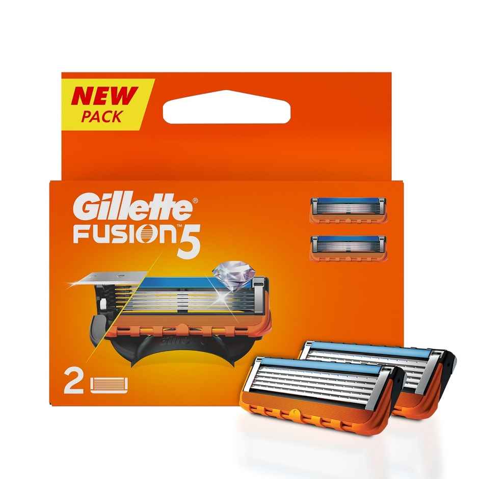 Gillette Fusion Manual Shaving Razor Blades For Men (2 Cartridges)