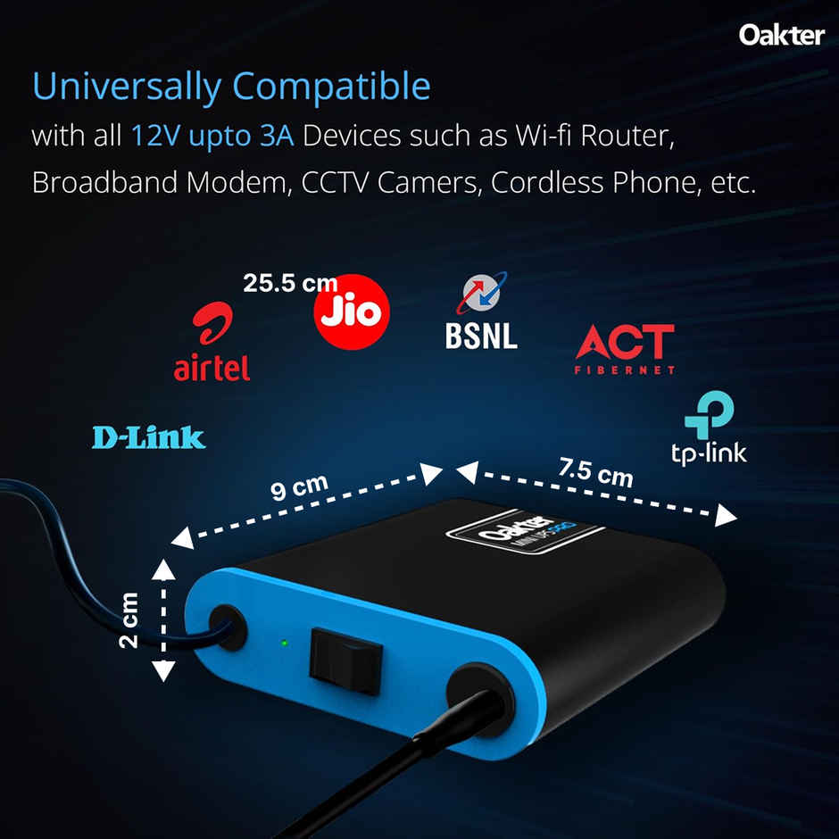 Oakter Miniups Pro - For 12V-3Amp Wifi Router