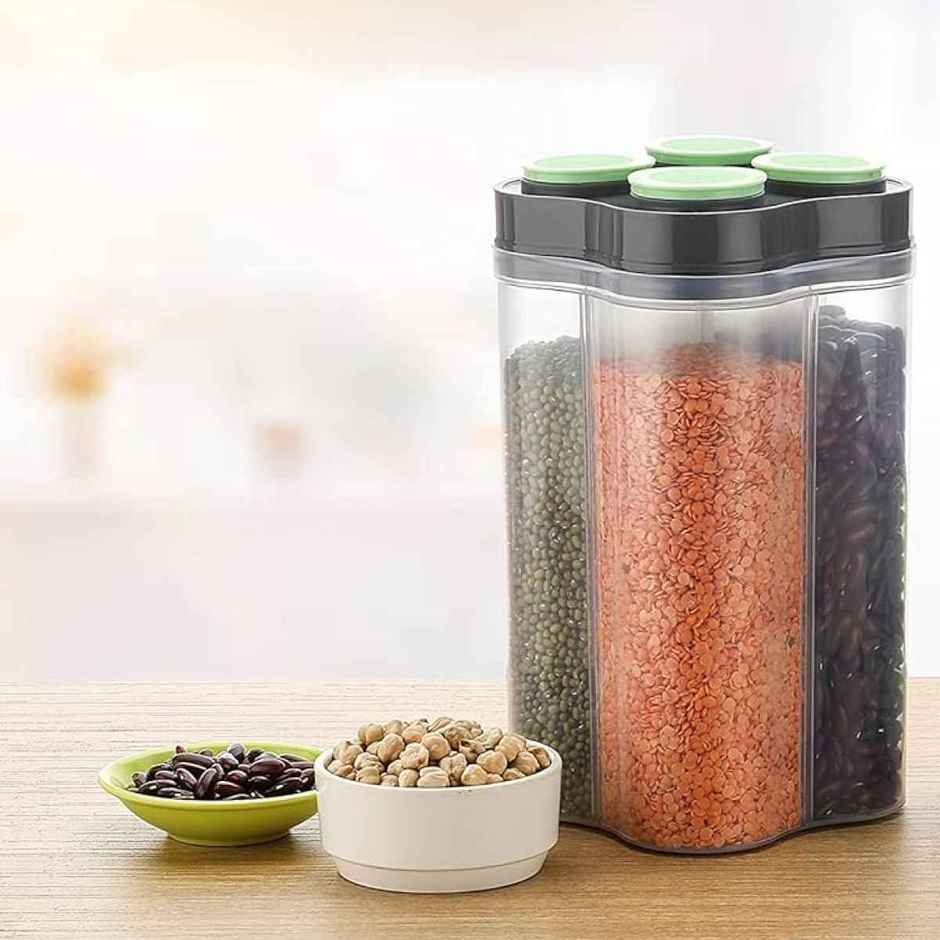 2Mech 4 Section Plastic Kitchen Storage Container