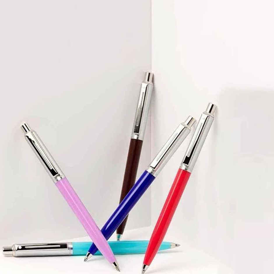 Sheaffer Sentinel E321 Ballpoint Pen | Brushed Chrome Cap & Trim | Burgundy Barrel