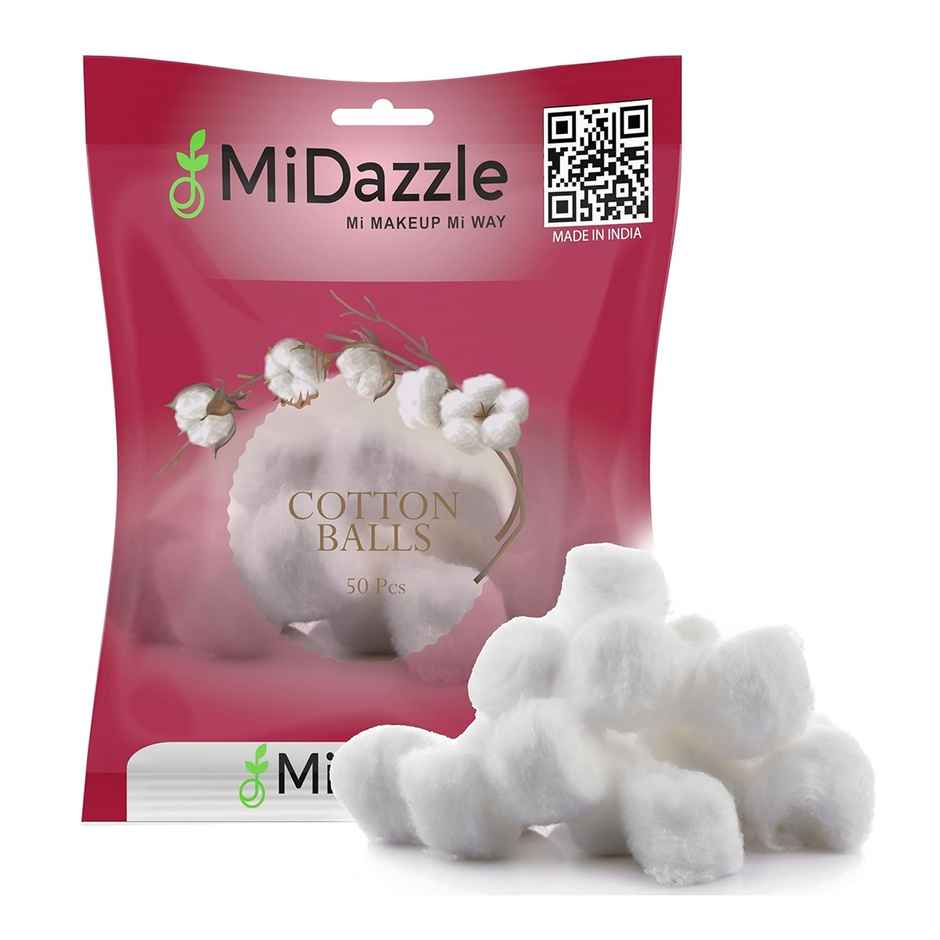 Midazzle Cotton Balls for Eye, Face Makeup and Nail Paint Remover |MICB3601