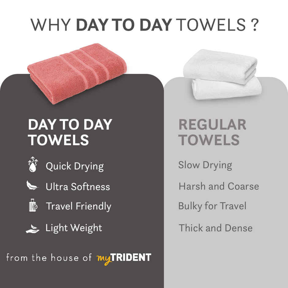 Home Elegance by myTrident Day to Day Bathtowel | 340 GSM | Apricot