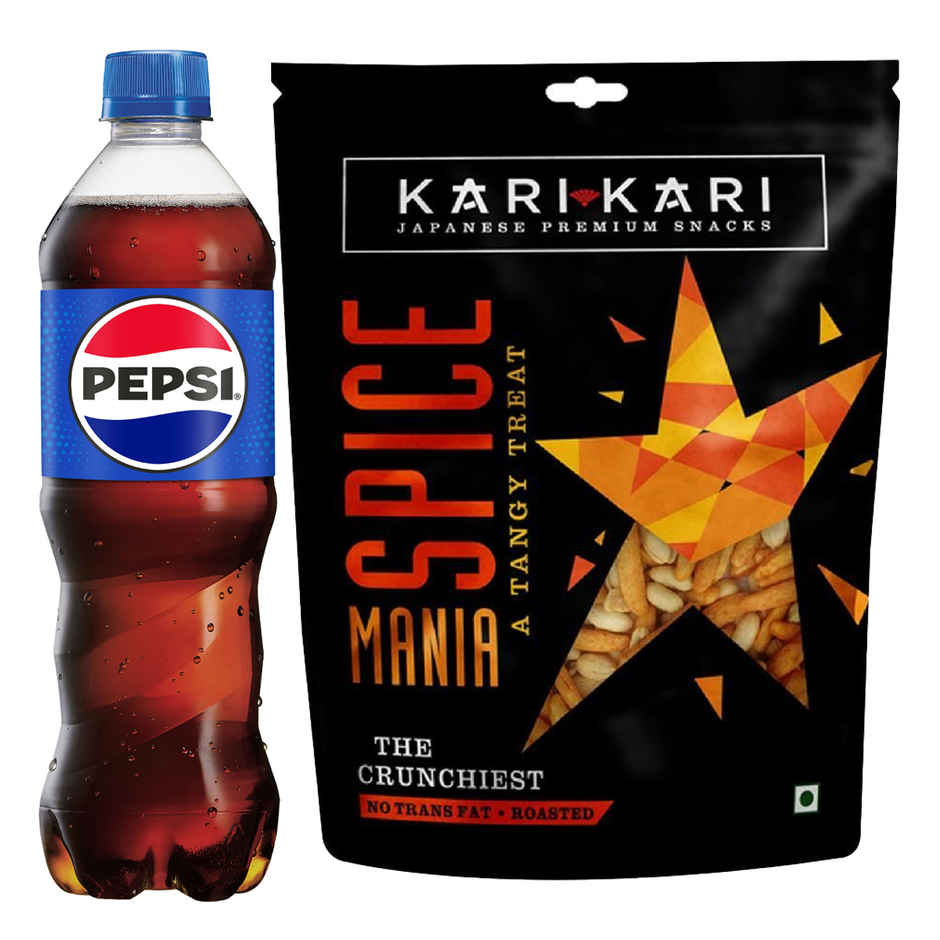 Kari Kari Sesame Soy- Pack Of 6 (108g) & Pepsi Soft Drink (750ml) Combo