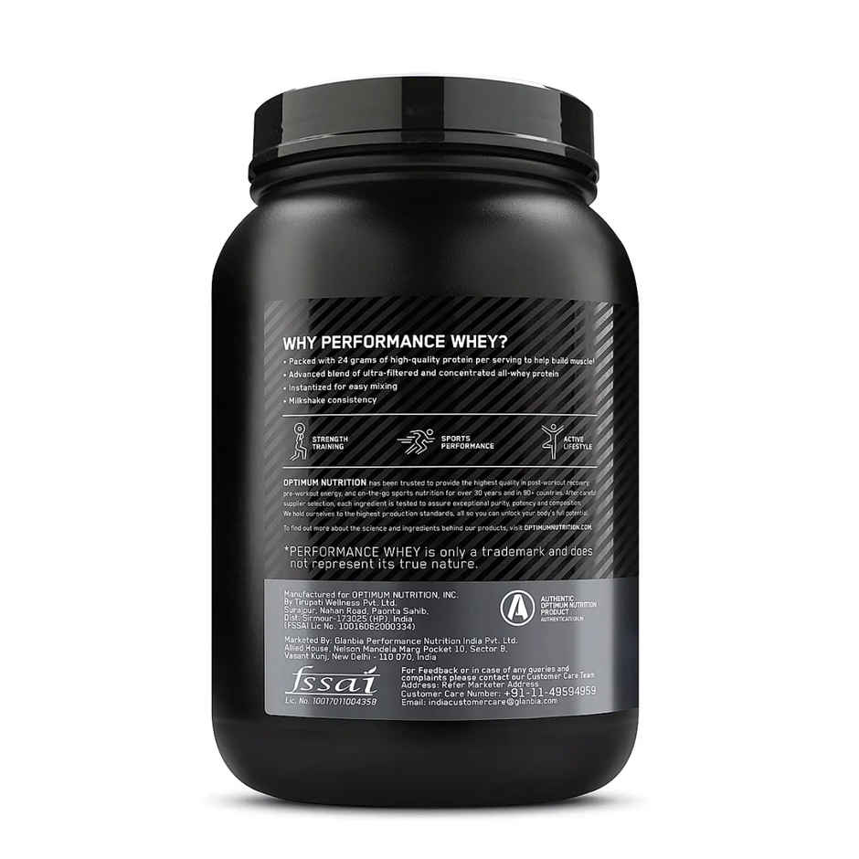 Optimum Nutrition (ON) Performance Whey Protein Powder Chocolate Milkshake