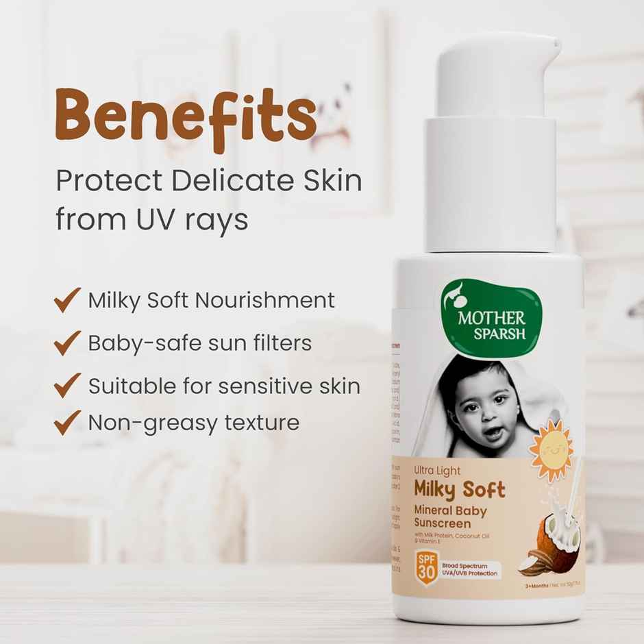 Mother Sparsh Ultra Light Milky Soft Baby Sunscreen