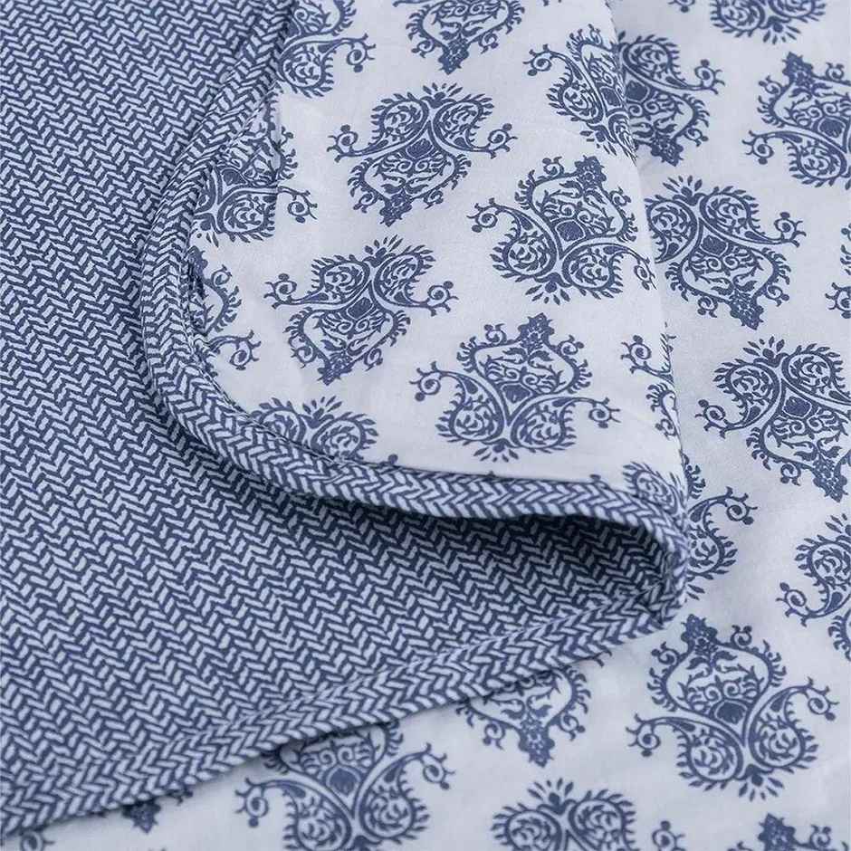 Wakefit All Season Dohar | Double(90x82 Inch) | 110 GSM | 100% Cotton | Reversible Design Susane Blue