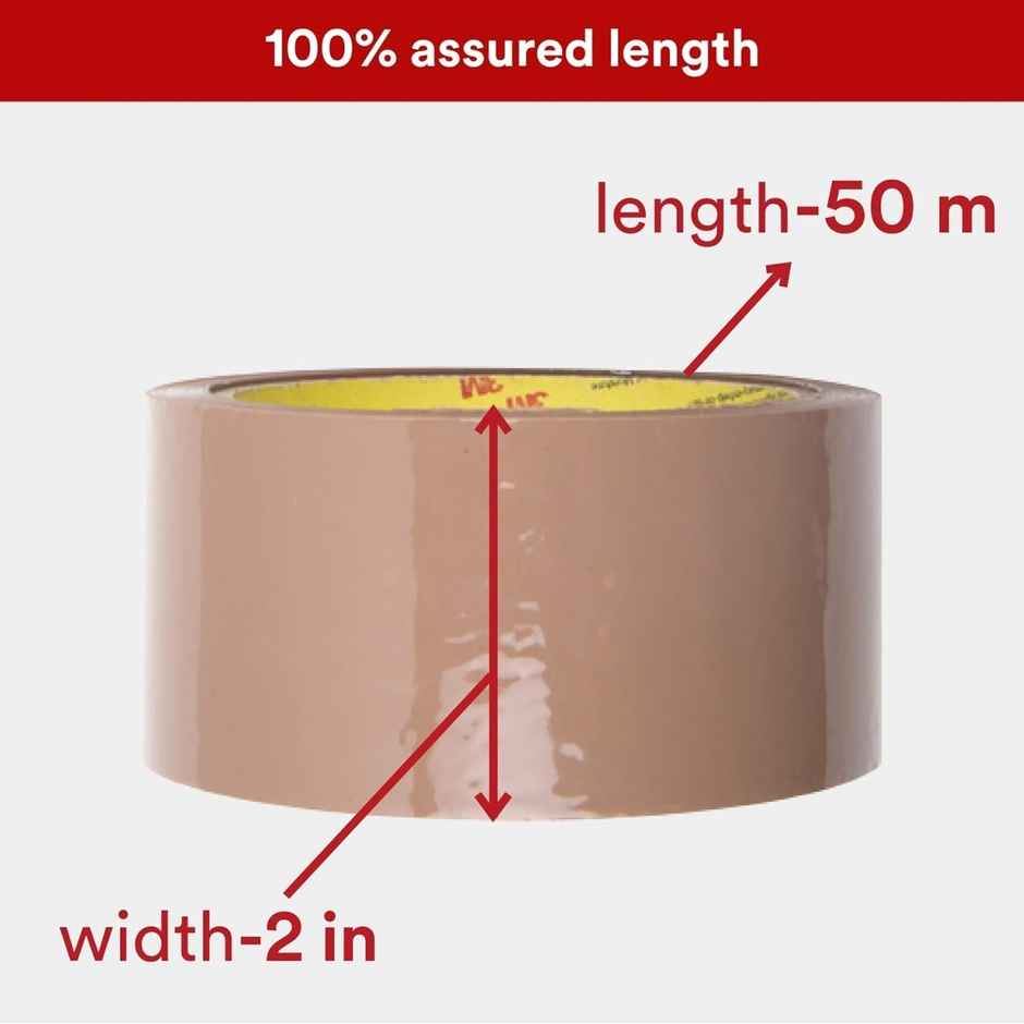 Scotch BOPP Packaging Tape - Polypropylene Tan Tape | 5 cm x 50 m