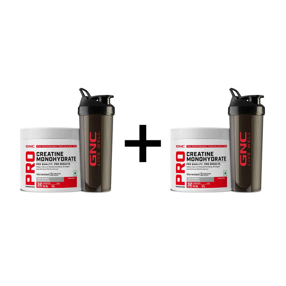 GNC Pure Micronized Creatine Monohydrate With Free Shaker Combo