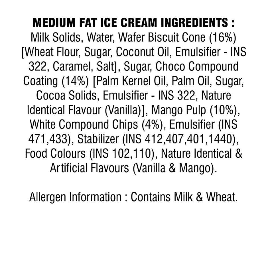 Dairy Day Double Cone Vanilla & Mango Ice Cream Cone Combo