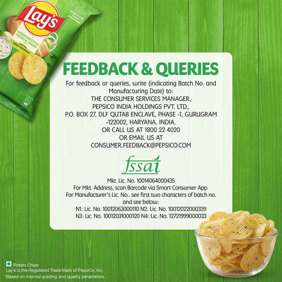 Lay's American Cream & Onion Potato Chips Combo   