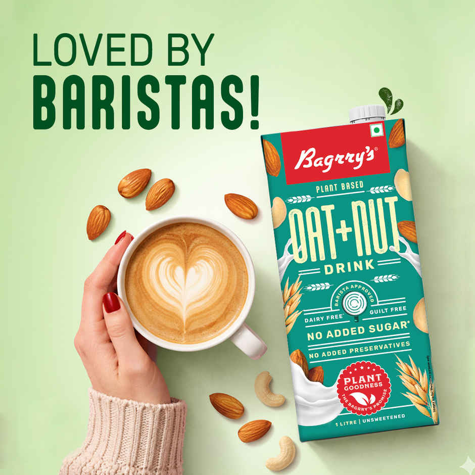 Bagrry's Oats And Nut Drink Vegan No Added Sugar