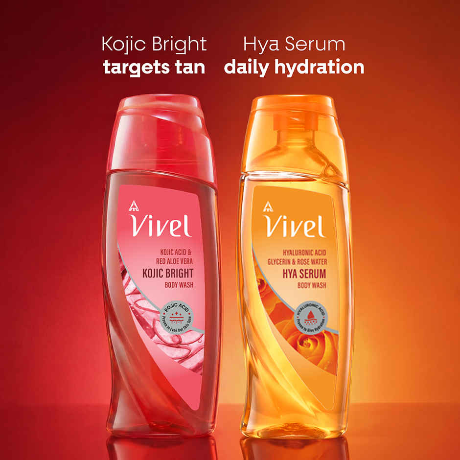 Vivel Hya Serum Body Wash Hyaluronic Acid, Glycerin and Rose Water daily Hydration Shower Gel
