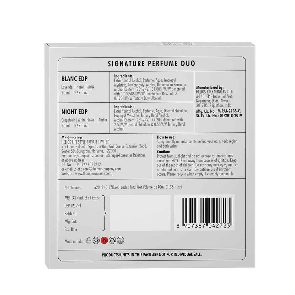 The Man Company Signature Perfume Duo | Gift Set for Men I Mini Pocket perfume I Travel pack