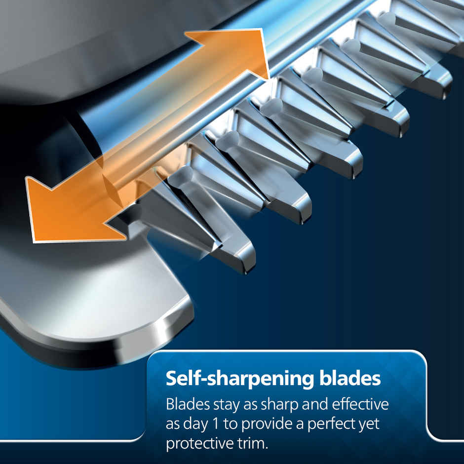 Philips SkinProtect Beard Trimmer | BT1234/18 | Self-Sharpened Steel Blades | DuraPower Tech