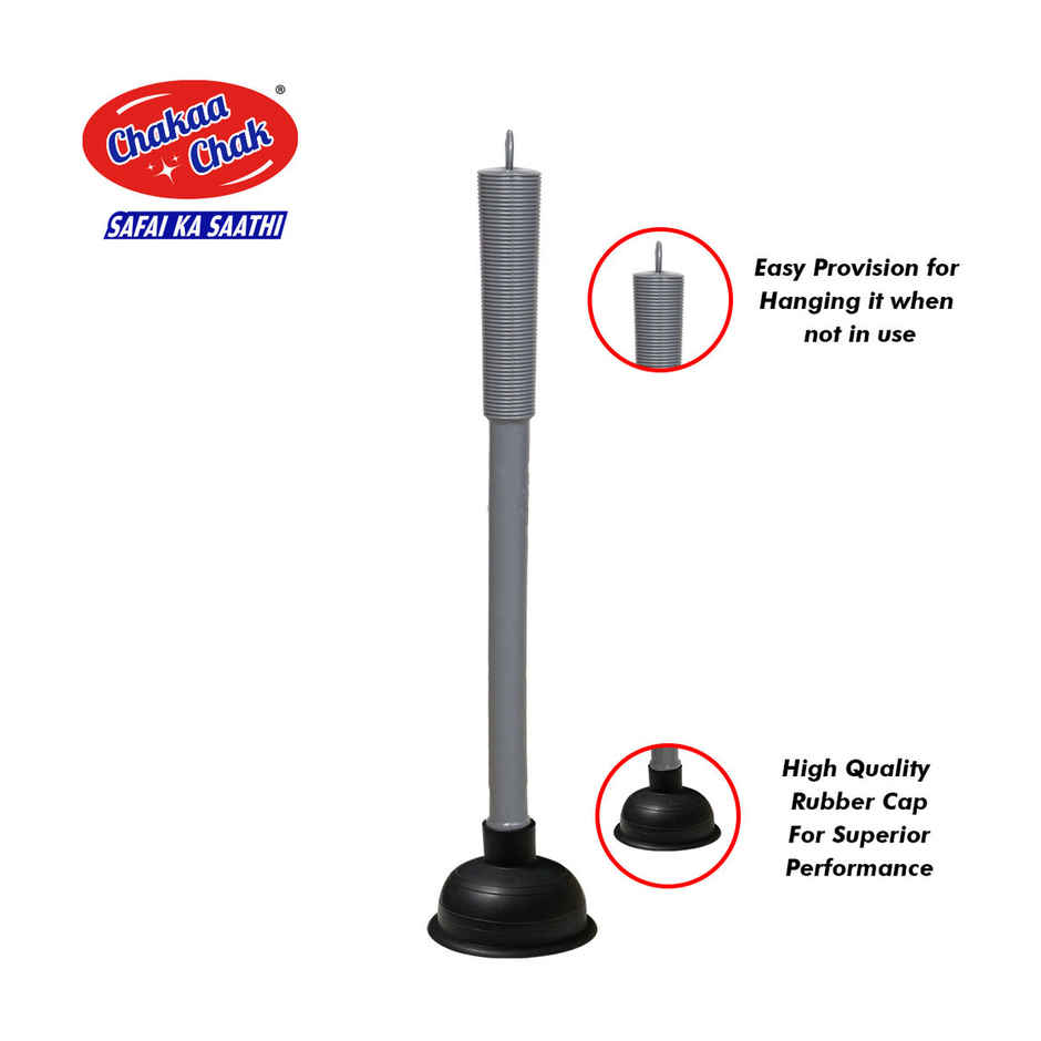 Chakaachak Easy Drain Toilet Plunger Combo