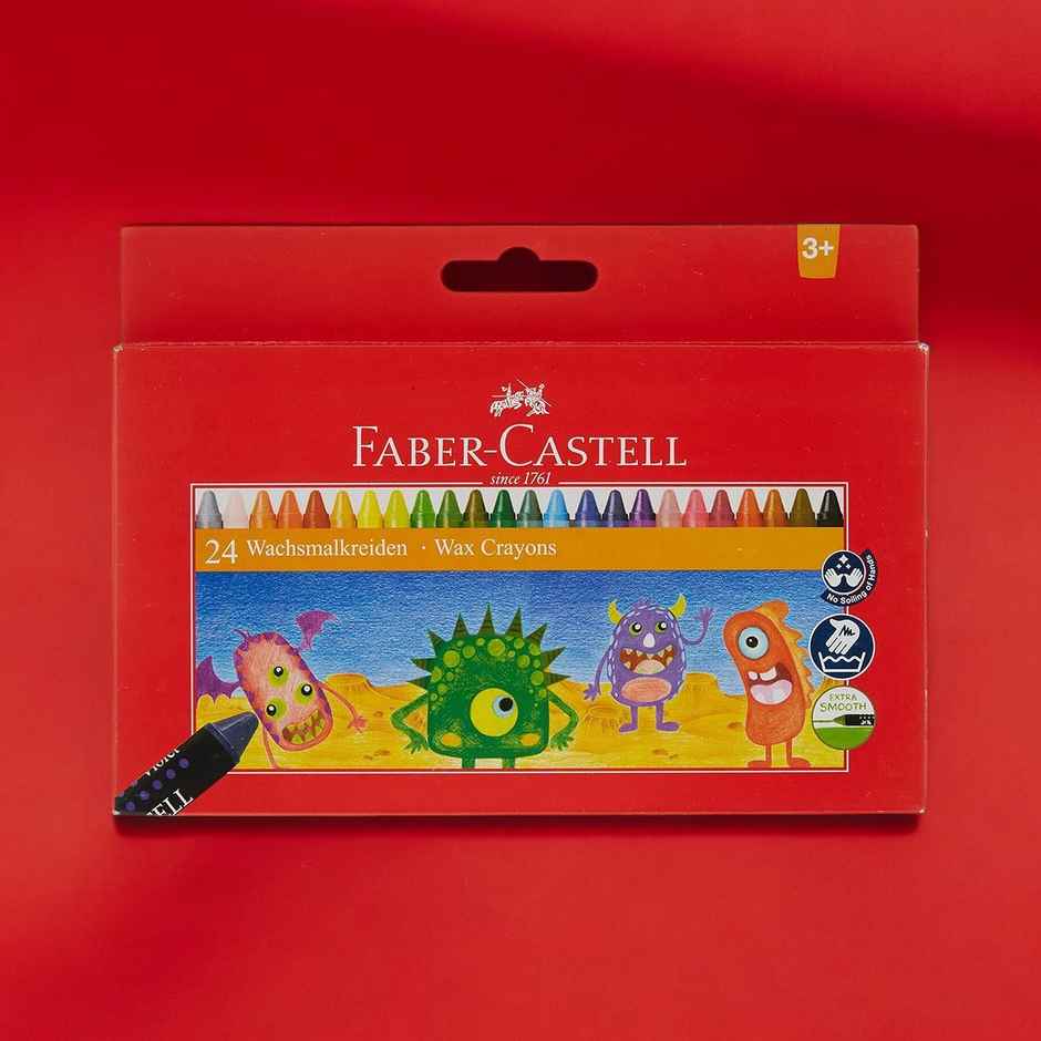 Faber-Castell Wax Crayon Reg. Long 75Mm Pack Of 24