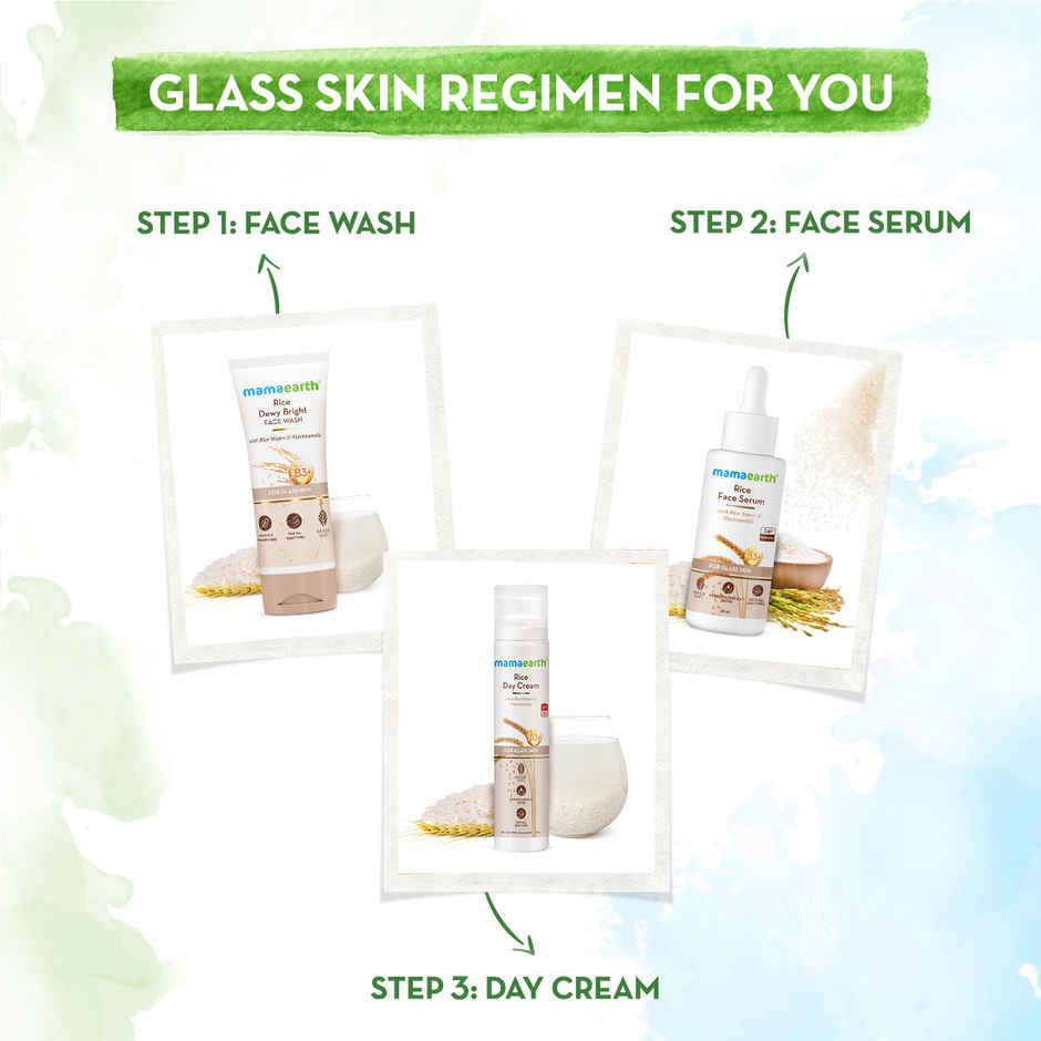 Mamaearth Rice Face Wash With Rice Water & Niacinamide For Glass Skin | Hydrated, Even SkinTone