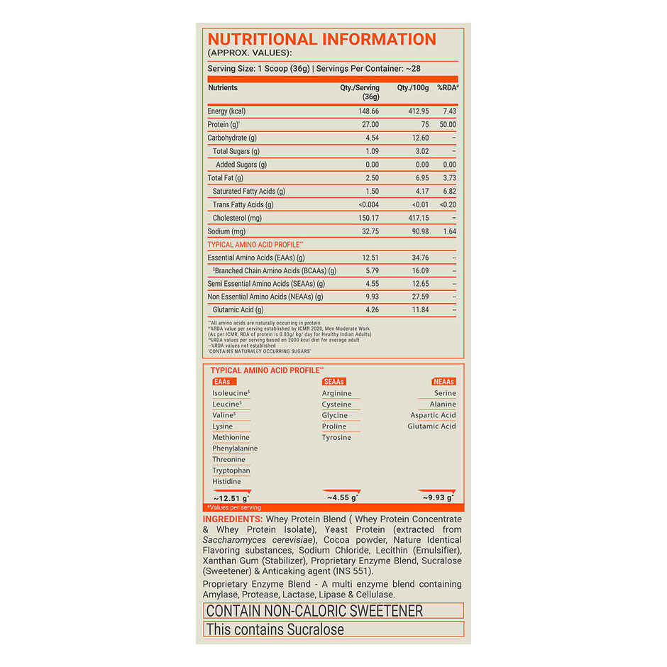 FUELONE Whey Max Protein Powder | Rich Chocolate