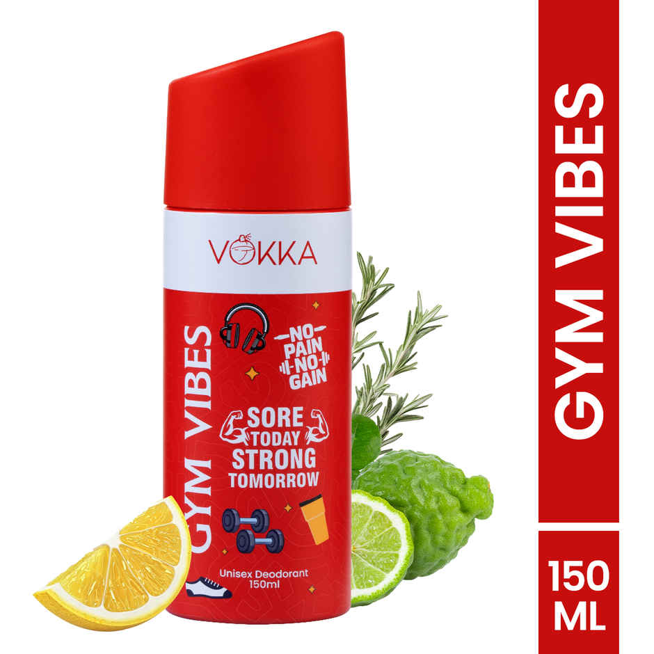 Vokka Gym Vibes Deodorant Body Spray Unisex Long Lasting