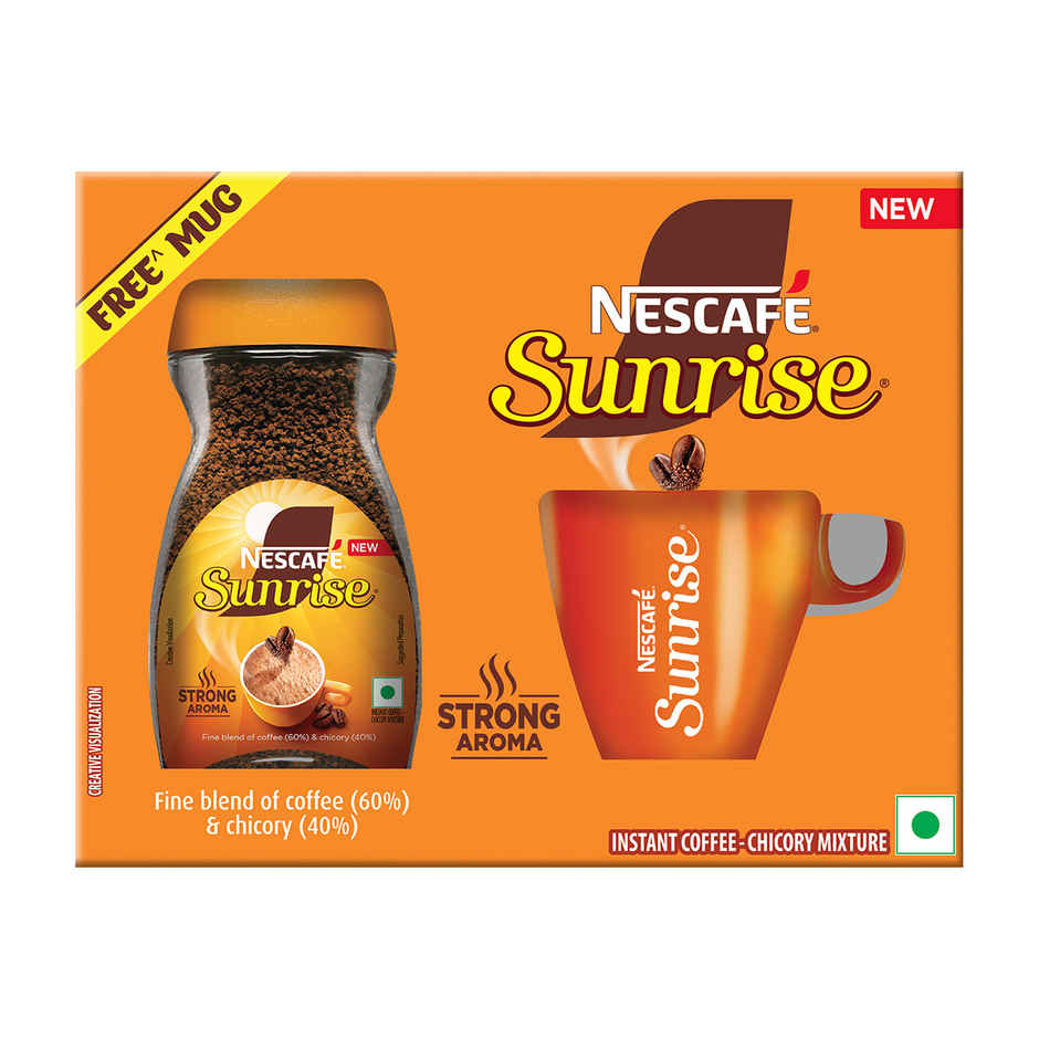Nescafe Sunrise Instant Coffee Powder by Nescafe with Free Mug