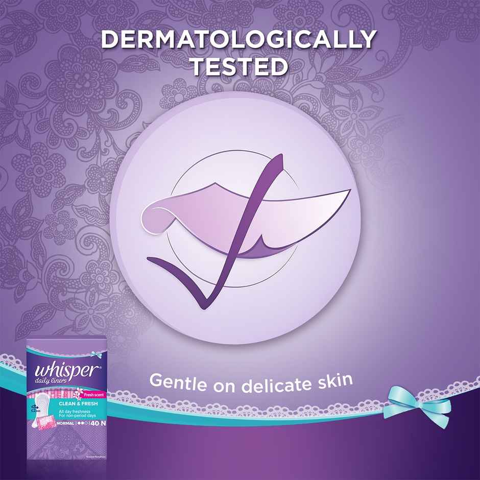Whisper Clean and Fresh Daily Liners 20 panty liners for women