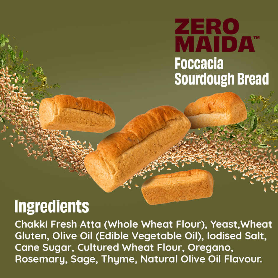 The Health Factory Zero Maida Focaccia Sourdough | Clean Label